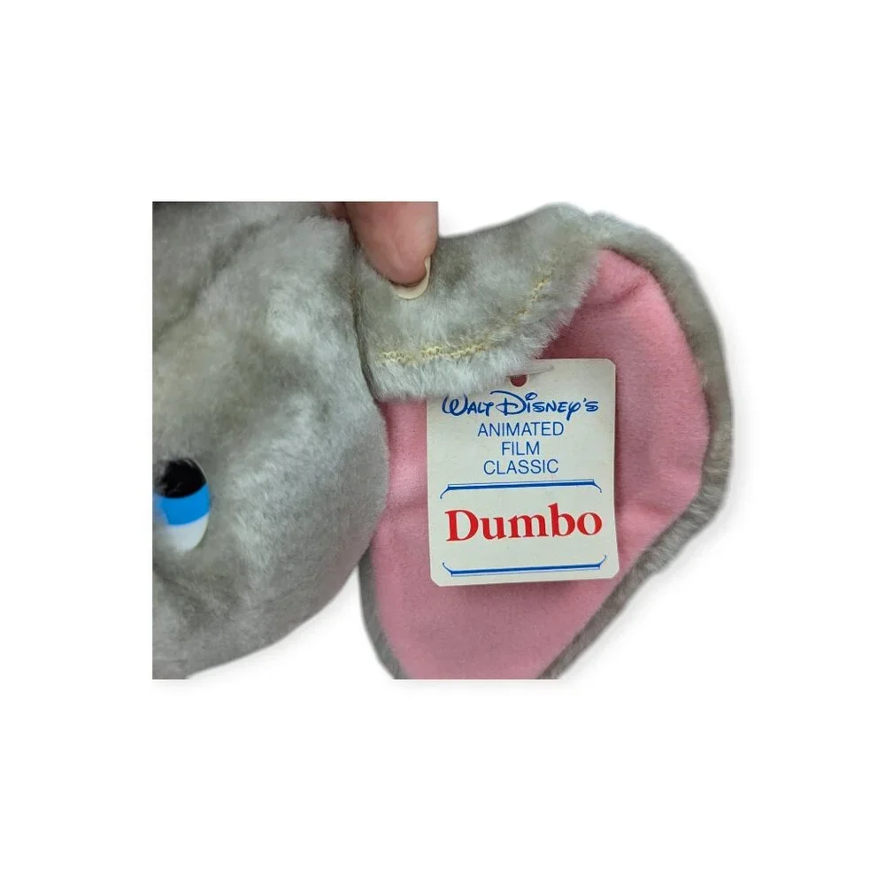 Vintage 1980s Disney Bambi & Dumbo Plush In Original Packaging with Tags 7